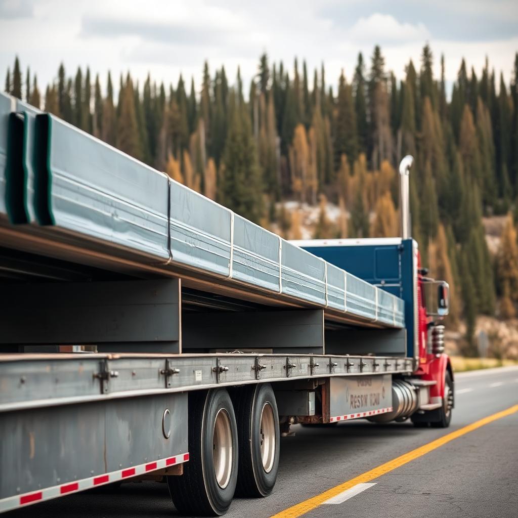 Flatbed / Flatdeck trailer used by Freight Board Logistics